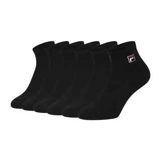 Fila UNISEX QUARTER PLAIN SOCKS 6 Paar Schwarz 39-42