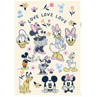 Komar Wandtattoo Love, Love, Love Mickey Mouse  (50 x 70 cm)