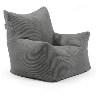 mokebo Kindersessel aus Cord Der Pausenheld Kindersitzsack in Anthrazit