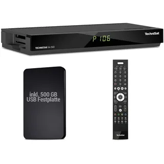 TechniSat TECHNISTAR K4 ISIO - Kabelreceiver Quattro-Tuner inkl. 500 GB USB Festplatte - HDTV HDMI Internetfunkion DVB-IP-Multicast Fernbedienung