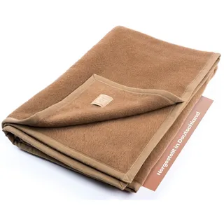 Wohndecke Premium Kamelhaardecke Maharadscha aus 100 % Kamelhaar naturbelassen, Ritter Decken, Wolldecke, 100% Kamelhaarwolle, Tagesdecke, weitere Größen braun 150 cm x 220 cm