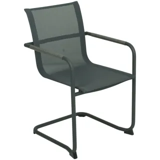 Garden Pleasure Freischwinger KENDRA Kunststoffgewebe grau 4er Set