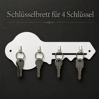Schlüsselbrett Schlüsselkasten Schlüsselleiste Schlüsselboard Schlüsselhalter - Weiß