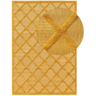 benuta Nest Teppich, Gelb, Textil, Rechteckig, 80x150 cm, Oeko-Tex® Standard 100, wasserabweisend, Teppiche & Böden, Teppiche, Outdoorteppiche