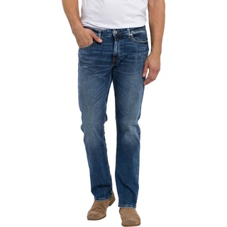 Cross Jeans Herren Jeans Dylan Regular Fit Blau 102 Normaler Bund Reißverschluss W 36 L 30