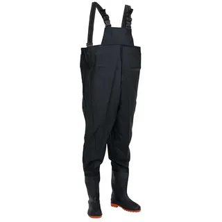 vidaXL Wathose mit Stiefeln Schwarz Größe 39