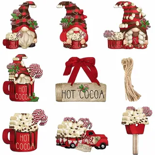 Baumschmuck Weihnachten Holz - 24 Stück Anhänger, Weihnachtsbaumanhänger, Weihnachtsschmuck