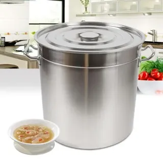 70L Edelstahl Kochtopf Groß Kochtopf mit Deckel 35 CM X 36 CM für Viele Herdarten auch Induktion (50L)