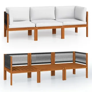 vidaXL Gartensofa natur/cremeweiß 3057883