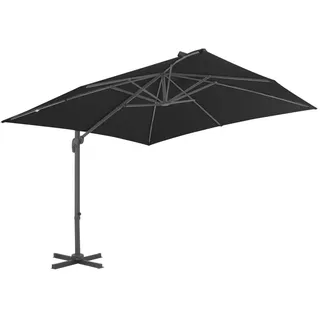 vidaXL Ampelschirm mit Aluminium-Mast 300 x 300 cm schwarz 47000