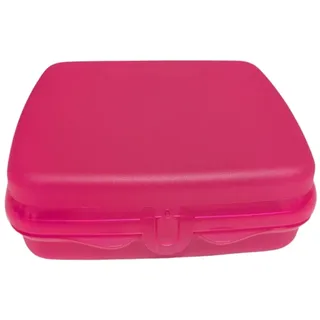 Tupperware Sandwich-Box Aufbewahrungsbox Brotdose quadratisch Kindergarten Schule Sport Arbeit Lunchbox Sandwichbox pink