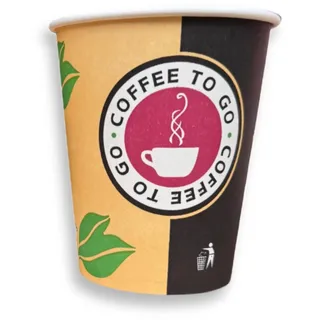 PACKEO 200/500/1000 Stk. Kaffeebecher, Coffee to go, Pappe beschichtet, 8oz., 200 ml (200)