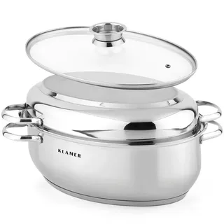Klamer Bräter, Edelstahl, Metall, Kochen, Töpfe, Bräter