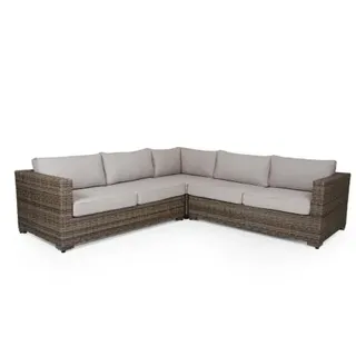 Brafab Ninja Loungegruppe 252x252cm , Geflecht New Rustic, inkl. Kissen