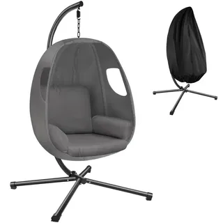 Tectake tectake® Hängesessel mit Gestell und Kissen 160kg