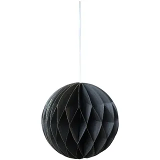 coopz Papier Weihnachtsschmuck Kugel Weihnachtskugel Anhänger 11 cm Christbaum, Farbe:anthrazit