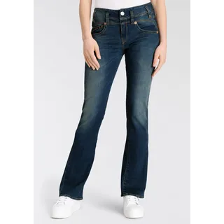 Bootcut-Jeans HERRLICHER "Jeans Pearl Boot Organic Denim" Gr. 27, Länge 34, weiß (clean) Damen Jeans Bootcut Bootjeans