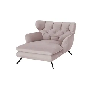 pop Longseat-Sessel Samt Caldara , rosa/pink , Maße (cm): B: 126 H: 94 T: 160