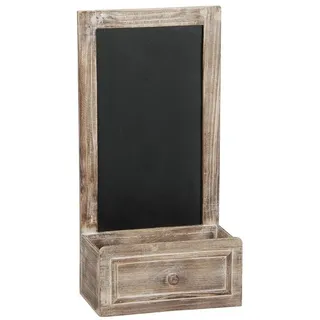 finehomegarden Blumenkasten Pflanzgefäß Schublade Holz braun Pflanzkasten Tafel 25x16cm H49cm (1 St), Landhaus Garten Kräuter / Paket braun