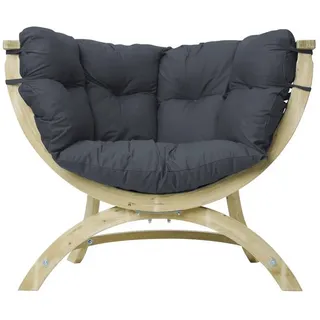 Amazonas Loungeset Sessel Siena Uno Anthracite aus FSC Fichtenholz grau
