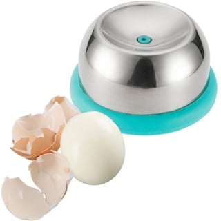 Eierstechwerkzeug – Eierstampfer aus Edelstahl, Eierstecher, halbautomatisches Küchenwerkzeug mit Sicherheitsschloss zum Kochen von Eierschalen