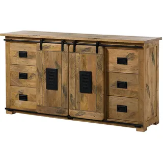 MASSIVMOEBEL24.DE Sideboard 170 x 45 x 90 cm Beige