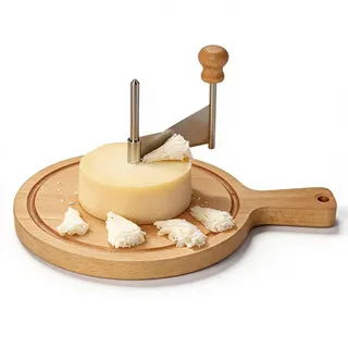 DBAILY Käsehobel, Käsehobel Rund, Käseschneider für Tete de Moine Käse und Schokolade, Für Gourmet-Desserts Und Partyplatten, Dessert-Präsentation - holz