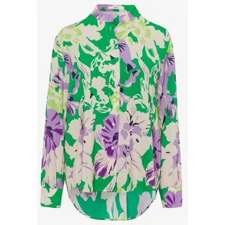 Brax Damen Style Viv Viscose Print Bluse, Apple Green, 38