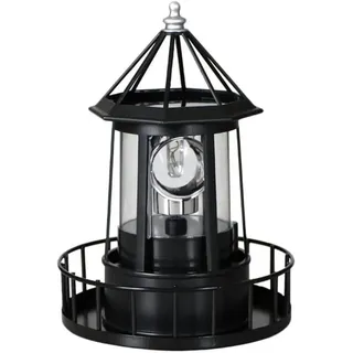 FELIXLEO LED Solarleuchte Solar Leuchtturm Außenlampe LED rotierend wetterfest Gartendeko
