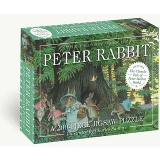 Applesauce Press The Classic Tale of Peter Rabbit 200-Piece Jigsaw Puzzle and Book