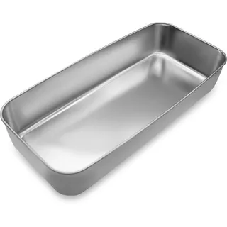 TETEWEVER Edelstahl Brotbackform 33cm Kastenform Brotform Kuchenform Kasten | Rechteckig Backform 33 × 15 × 6 cm Kastenform Brot Kastenform Backform Edelstahl Kastenbackform, für Kuchen Brot Toast