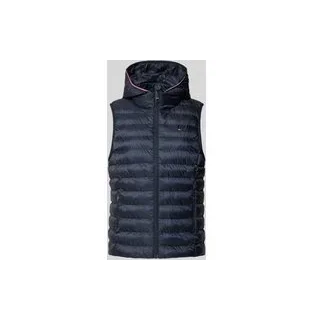 Regular Fit Steppweste mit Kapuze, Marine, L