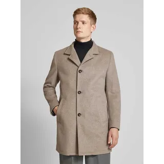 Mantel mit Stehkragen, Beige, 54