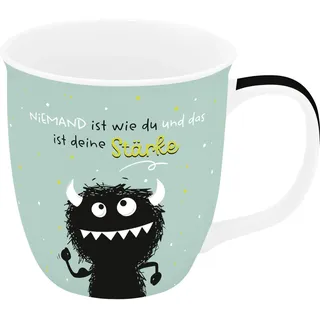 H:PPY life Tasse Monster Stark | kleine Kaffeetasse, Porzellan, 32 cl | Becher mit Spruch, lustiges Geschenk | 74737