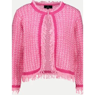 Tweed-Überwurf mit Fransen Pink 40