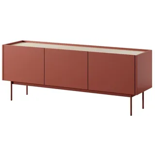 Luxusbetten24 Sideboard Designer Lowboard Nero rot