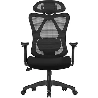 Songmics Bürostuhl, Netzbespannung schwarz,