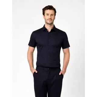 Desoto Kurzarmhemd Casual Kent 1/2 Businesshemd, slim fit, Kentkragen blau M