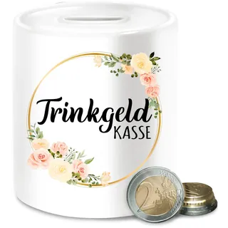 Trinkgeldkasse | Trinkgeld Spardose | Trinkgeld Box | Trinkgeldbox | Kaffeekasse | Friseure Friseurinnen Kosmetikerinnen Cafe Arztpraxis - Unisize - Weiß - dose Barber Geschenk Friseurin