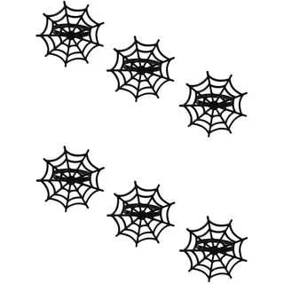 Jooehyer Halloween Serviettenring-Set Spinne Halloween- Schwarz Terror Metalllegierung Serviettenverschluss Schwarzes Spinnennetz