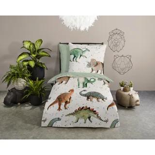 PURE luxury collection Jura Dino Grün 135 x 200 cm + 80 x 80 cm