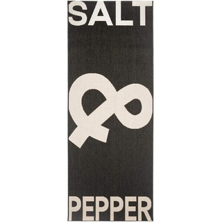 benuta Küchenläufer Salt & Pepper Schwarz/Weiß 80x200 cm | Pflegeleichter Teppich geeignet Küche und andere Wohnräume