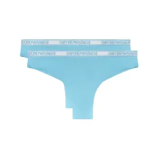 Emporio Armani für Damen. EW000404_AF19028 2er Set Tangas Iconic Mikrofaser türkis (XL), Blau, Heimtextilien, Polyamid