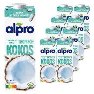ALPRO Kokosdrink Original, je 1 Liter, 8 Stück