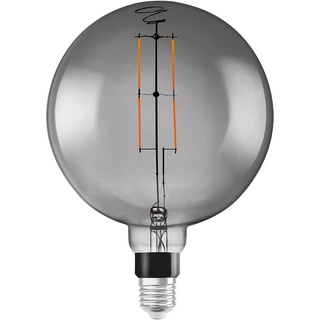 Ledvance Smart+ E27 Globe Classic Fadenlampe Smoke 6W 430lm - 825 Extra Warmweiß | Dimmbar - Ersatz für 40W