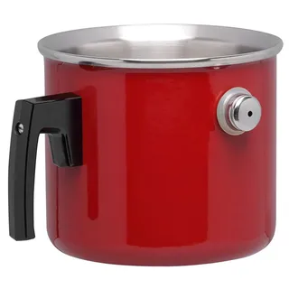 Simmertopf 2l Edelstahl / Emaille rot Wasserbadkocher