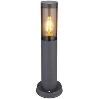meineWunschleuchte Sockelleuchte Edelstahl Höhe 45 cm 1x LED warmweiß anthrazit