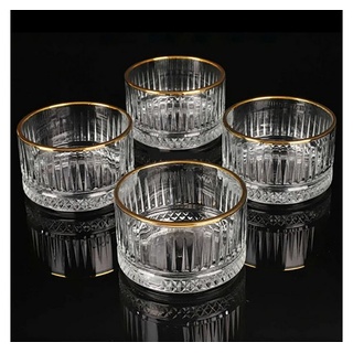 Pasabahce Dessertschale Elysia-Gold, Glas, (Packung, 4-tlg), Elysia Golden touch Glasschalen 4-er Set Cups weiß