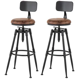 Tresenhocker Barstuhl Hocker Bistrohocker 2er Set Industrie-Drehbar Barhocker höhenverstellbare Barhocker Stühle für Kücheninsel