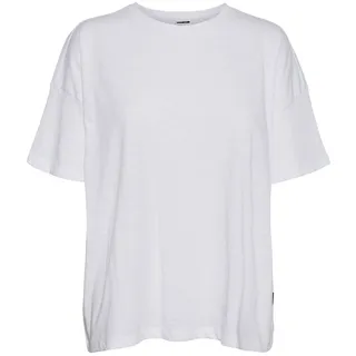 Noisy May Damen T-Shirt NMMATHILDE Relaxed Fit Weiß 27021341 XS